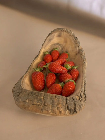 Azad olive wood salad bowl